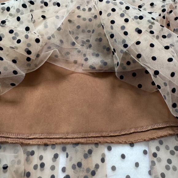 Chicwish Blush Polka Dot Tulle Skirt One Size (Fits S–M) - Picture 4 of 4